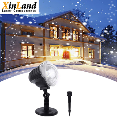 ABS Snowflake Indoor Outdoor Holiday Lights Remote Control White Snow Night Light