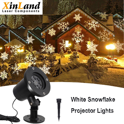White 4.2W Moving Snowflakes Projector LED Christmas Lights Rotating