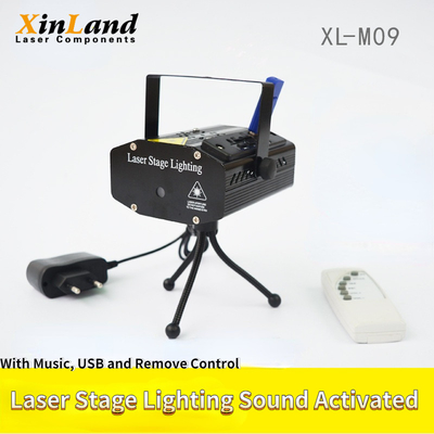 7.5w Mini Laser Stage Lighting With Music USB Sound Activated Remove Control RGB