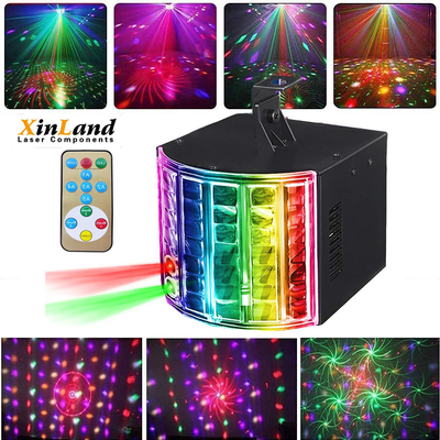 LED Sound Activated DJ Laser Projector With Remote Control Colorful