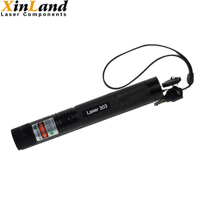 Beam Flashlight 532nm Green Laser Pointer Pen Adjustable Safety Key