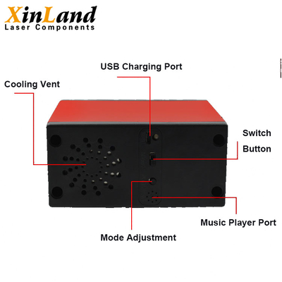 Voice Activated Bluetooth Music Laser Light Indoor USB Strobe Colorful Rotating Power